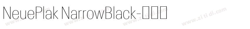 NeuePlak NarrowBlack字体转换